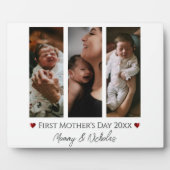 Erster Muttertag Drei FotoCollage Fotoplatte (Vorderseite)