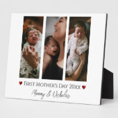 Erster Muttertag Drei FotoCollage Fotoplatte (Seite)