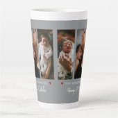 Erster Muttertag Drei FotoCollage | Grau Milchtasse (Vorderseite)