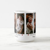Erster Muttertag Drei FotoCollage Kaffeetasse (Mittel)