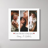 Erster Muttertag Drei FotoCollage Leinwanddruck (Vorderseite)
