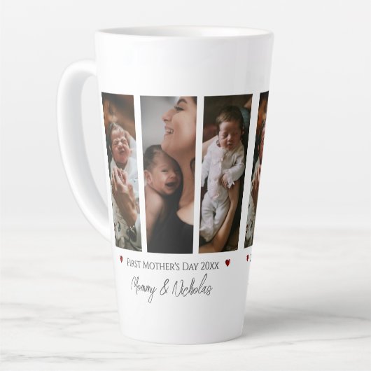 Erster Muttertag Drei FotoCollage Milchtasse (Linke Ecke)