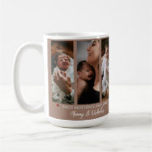 Erster Muttertag Drei FotoCollage Mocha Brown Kaffeetasse (Links)