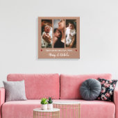 Erster Muttertag Drei FotoCollage Mocha Brown Leinwanddruck (Insitu (Wohnzimmer))