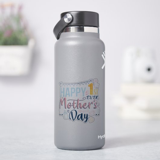 Erster Muttertag für individuelle Mütter Aufkleber (HydroFlask)