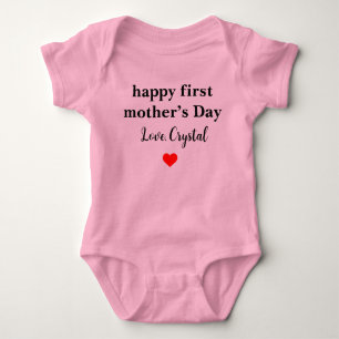Erster Muttertag Glückwunsch 1. Mama Baby Strampler