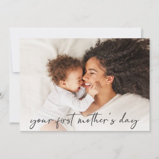 Erster Muttertag im vollen Foto Karte (Vorderseite)