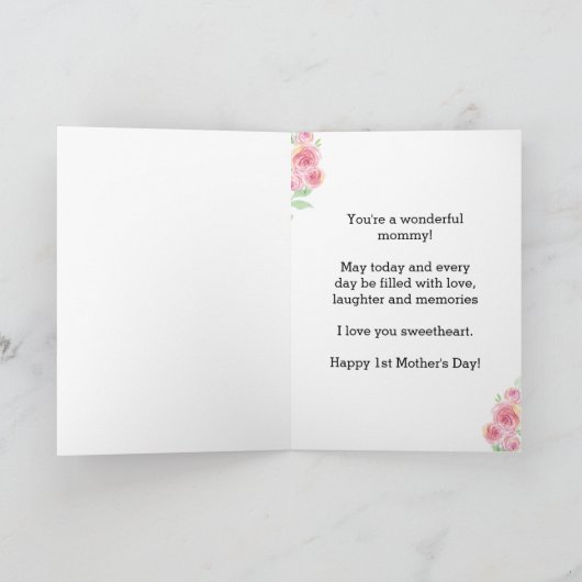 Erster Muttertag Karte (Innenseite)