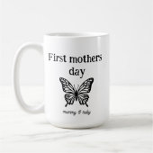 Erster Muttertag Mami Schriftzug individuell Kaffeetasse (Links)