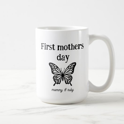 Erster Muttertag Mami Schriftzug individuell Kaffeetasse (Rechts)