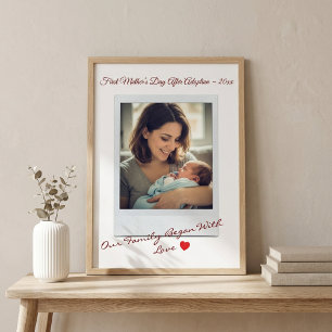 Erster Muttertag nach dem Adoptionsfoto Poster