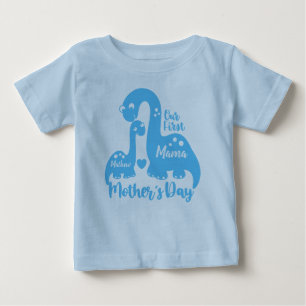 Erster Muttertag, Niedliches Dinosaurier Baby & Ma T-shirt