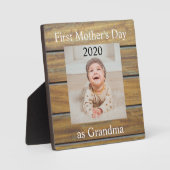 Erster Muttertag Oma Custom Foto Fotoplatte (Vorderseite)