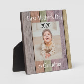 Erster Muttertag Oma Custom Foto Fotoplatte (Vorderseite)