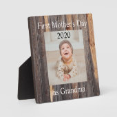 Erster Muttertag Oma Custom Foto Fotoplatte (Vorderseite)