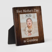 Erster Muttertag Oma Custom Foto Fotoplatte (Vorderseite)
