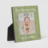 Erster Muttertag Oma Custom Foto Fotoplatte (Vorderseite)