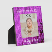 Erster Muttertag Oma Custom Foto Fotoplatte (Vorderseite)