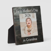 Erster Muttertag Oma Custom Foto Fotoplatte (Vorderseite)