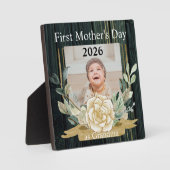 Erster Muttertag Oma Custom Foto Fotoplatte (Vorderseite)