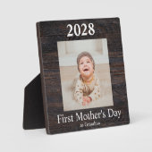 Erster Muttertag Oma Custom Foto Fotoplatte (Vorderseite)