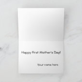 "Erster Muttertag" personalisierbar Karte (Innenseite)