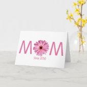 "Erster Muttertag" personalisierbar Karte (Gelbe Blume)