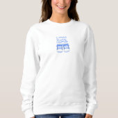 Erster Muttertag Schwangerschaft blaue Babyschuhe Sweatshirt (Vorderseite)