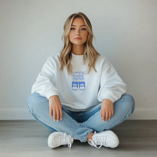 Erster Muttertag Schwangerschaft blaue Babyschuhe Sweatshirt