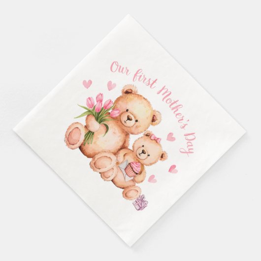 Erster Muttertag Serviette (Ecke)