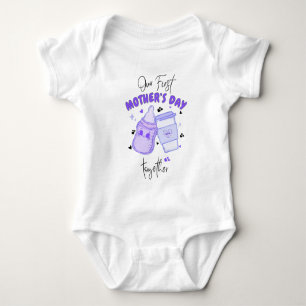 Erster Muttertag Zusammen / Mauve passendes Outfit Baby Strampler