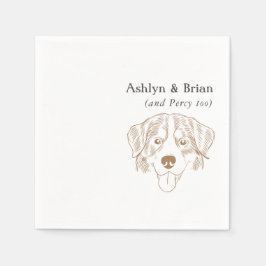Erster Name Bernese Mountain Dog Wedding Napkins Serviette