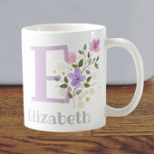 Erster Name plus Name Elizabeth mit Blume Kaffeetasse