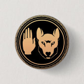 Erster Nations-Knopf-Wolf-gebürtige Kunst Metis Button (Vorderseite)