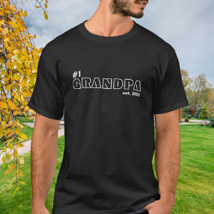 Erster Opa Umriss Est T-Shirt