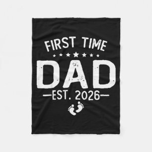 Erster Papa Neuer Vater Est 2026 Shirt Vatertag Fleecedecke