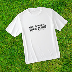 Erster Papa-Tag schwarzer Grunge-Brief ironisch T-Shirt
