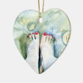 Erster Pedicure Keramikornament (Links)