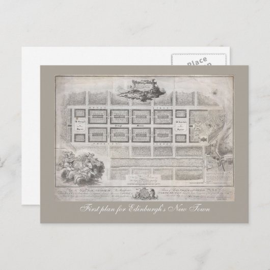 Erster Plan der Neustadt, Edinburgh Postkarte (Vorne/Hinten)