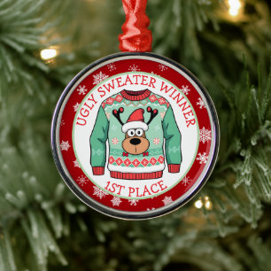Erster Platz Hässlicher-Schwester-Gewinner Weihnac Ornament Aus Metall