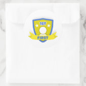 Erster Platz Runder Aufkleber (Tasche)