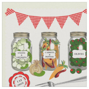 Erster Preis Selbstgemachte Essiggurken Thema Stoff