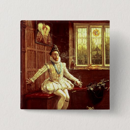 Erster Rauch Sir-Walter Raleighs Button (Vorderseite)