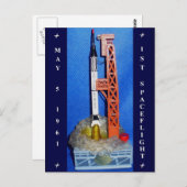 Erster Raumflug Postkarte (Vorne/Hinten)