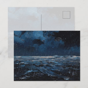 "Erster Regen auf der Erde" Ölgemälde #8 Postkarte