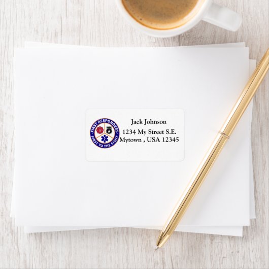 Erster Responder Adressaufkleber (Insitu)