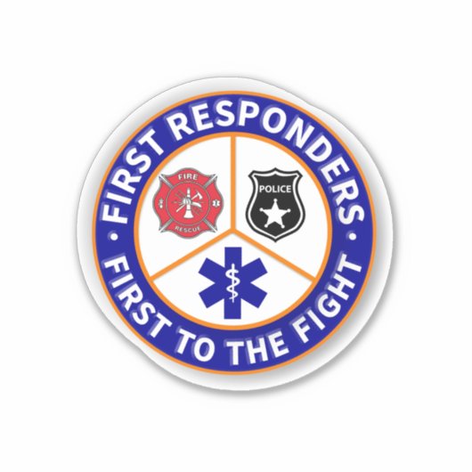 Erster Responder Aufkleber (Vorderseite)