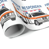 Erster Responder Geschenkpapier (Rolleneckpunkt)