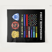 Erster Responder Wandteppich (Vorderseite (Horizontal))