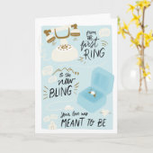 Erster Ring to New Bling Glückwunsch Hochzeit Karte (Gelbe Blume)